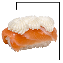 Sushi nigiri saumon cheese