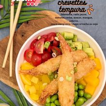 En attendant l'arrivée de la nouvelle carte découvrez notre pokebowl à partir de mardi et jusqu'à la fin du mois 
Une base de riz, edamame, pickles de radis jaune, avocat, mangue et tomates cerise.
Avec 3 délicieuses crevettes tempura 
Pour la sauce ? Mayonnaise sriracha, curry coco ou soja 

Alors, ça vous tente ?
.
.
#couleursushi #biganos #andernos #pokebowl #healthyfood #tempura #delicious #bassinarcachon #nouveauté